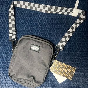 Black Vans off the wall crossbody bag with checkered strap